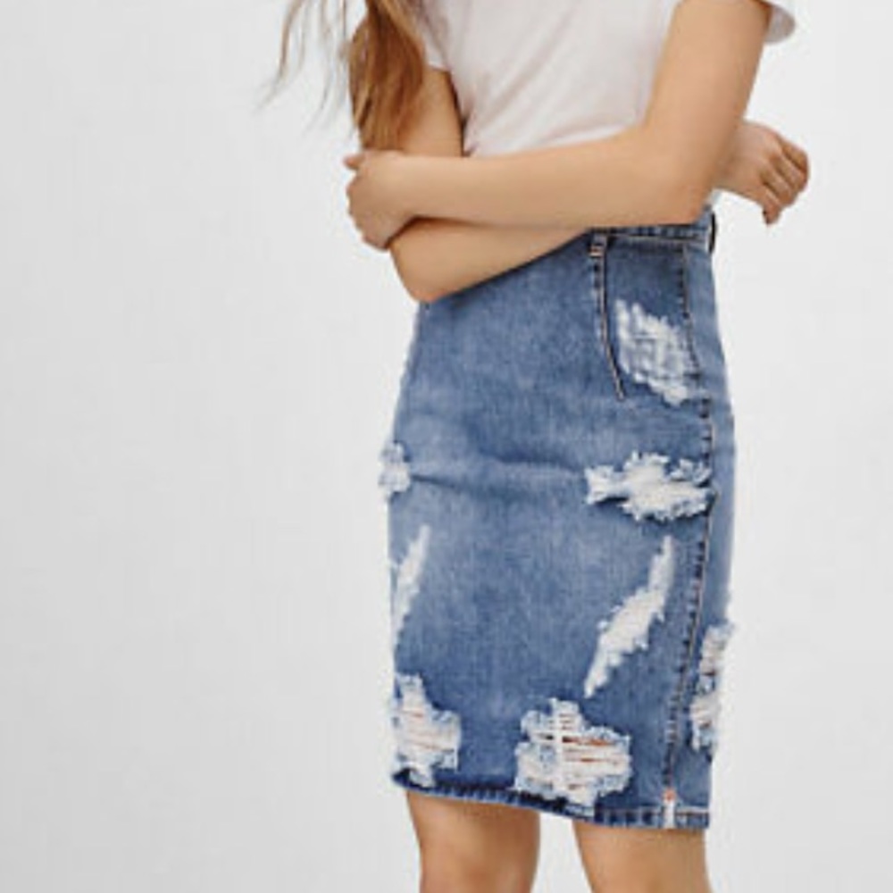 Aritzia denim skirt oneteaspoon